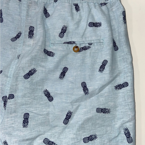 Tenth + Ocean Shorts Mens Size 2XL Blue ￼ Washable Linen Pull On New - Picture 6 of 11